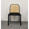 Cadeira de jantar de madeira sólida moderna Kora CaneblackhomediningChair